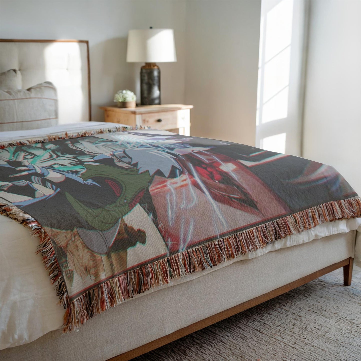 Kakashi Heavy Woven Blanket | Naruto Woven Tapestry | Anime Blanket