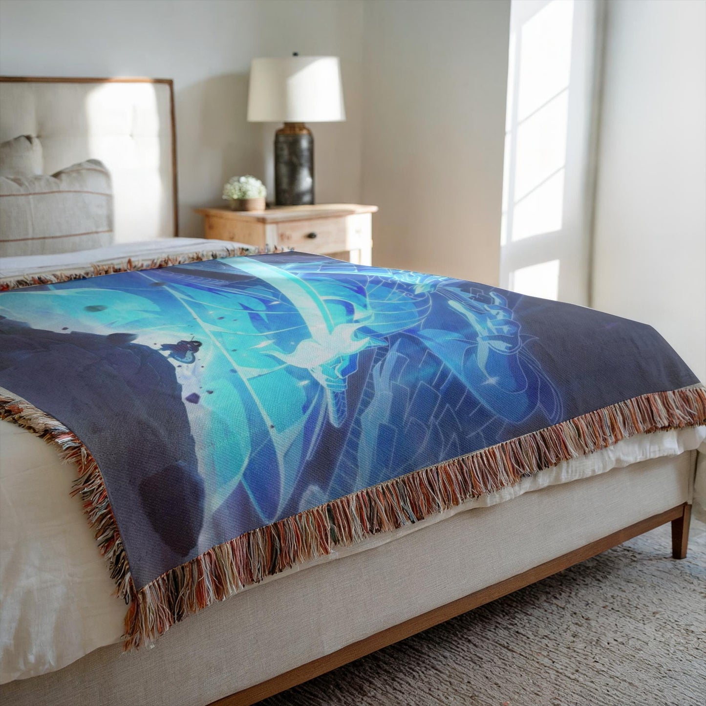 Madara Susanoo Heavy Woven Blanket | Madara Susanoo Woven Tapestry | Anime Blanket