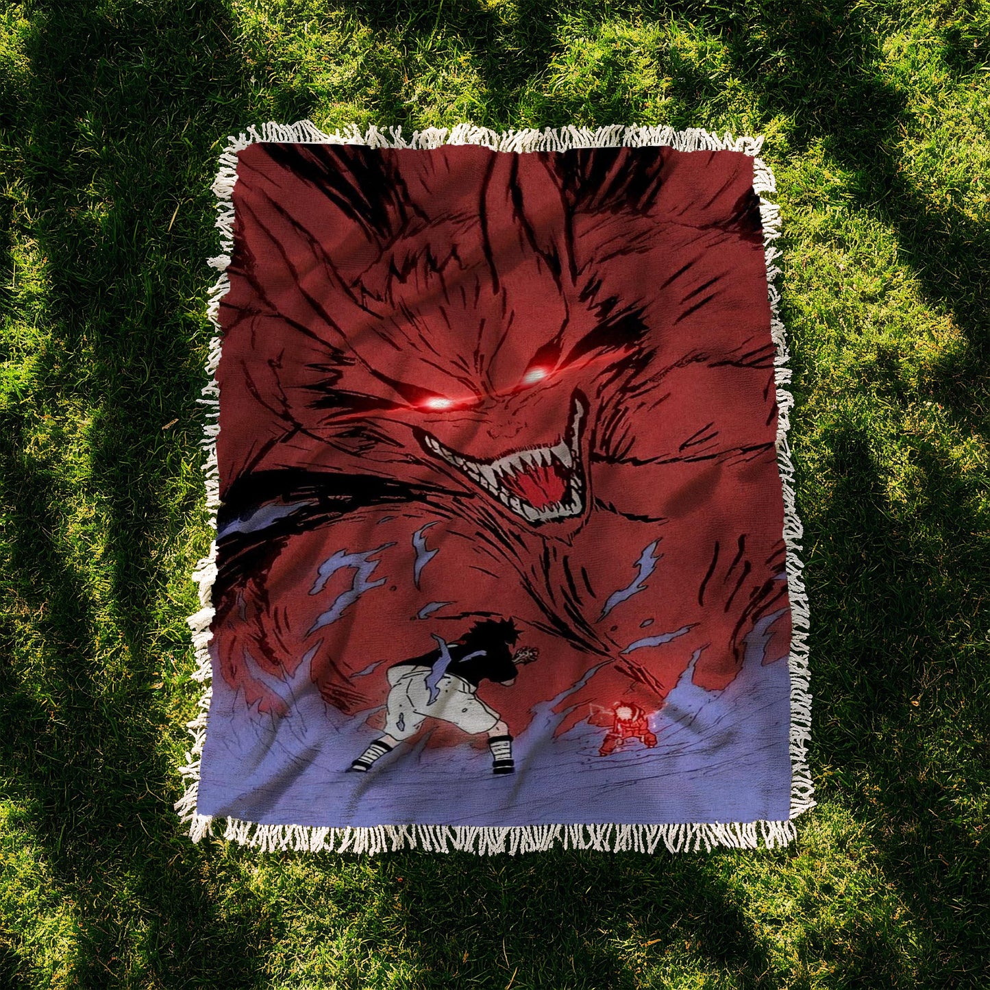 Naruto Vs Sasuke Heavy Woven Blanket | Naruto Vs Sasuke Woven Tapestry | Anime Blanket