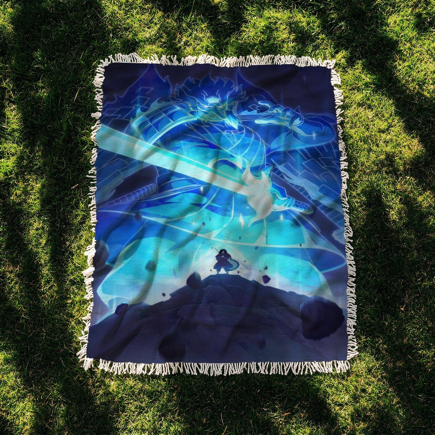 Madara Susanoo Heavy Woven Blanket | Madara Susanoo Woven Tapestry | Anime Blanket