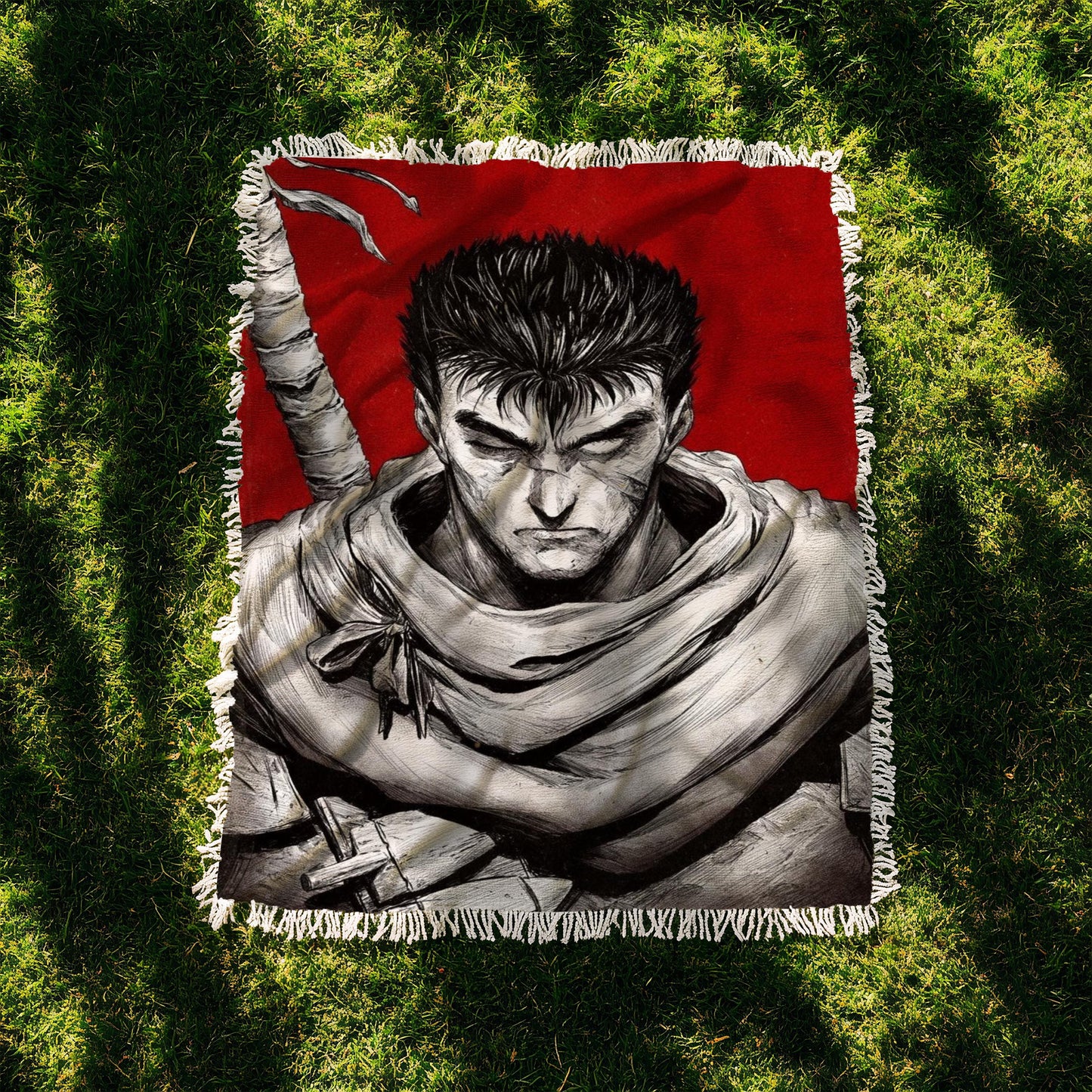 Guts Woven Blanket | Guts Woven Tapestry | Anime Blanket