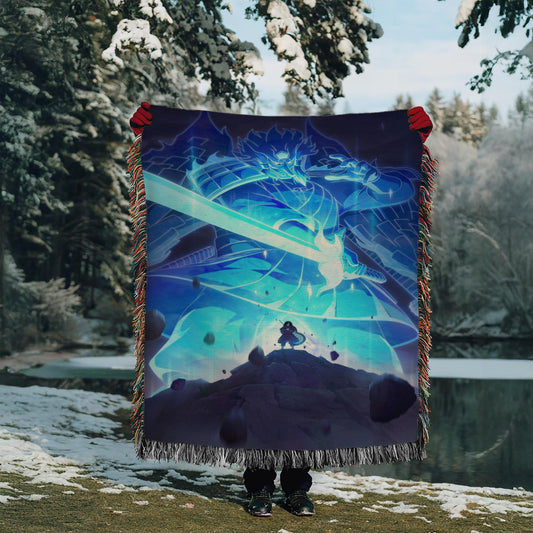 Madara Susanoo Heavy Woven Blanket | Madara Susanoo Woven Tapestry | Anime Blanket