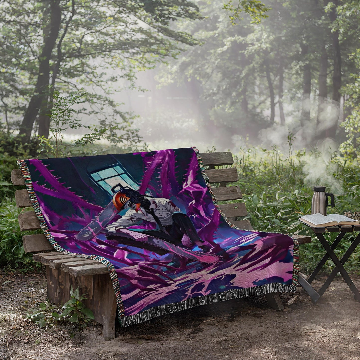 Chainsaw Man Heavy Woven Blanket | Anime Wall Tapestry | Epic Anime Decor
