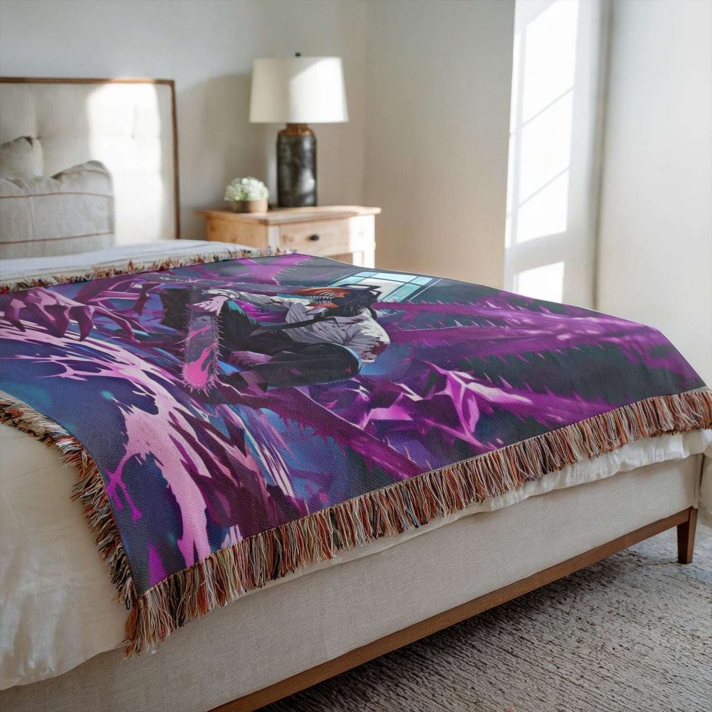 Chainsaw Man Heavy Woven Blanket | Anime Wall Tapestry | Epic Anime Decor